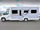 Silver sides with new-for-2017 graphics give this 7.4m-long ’van a smart appearance