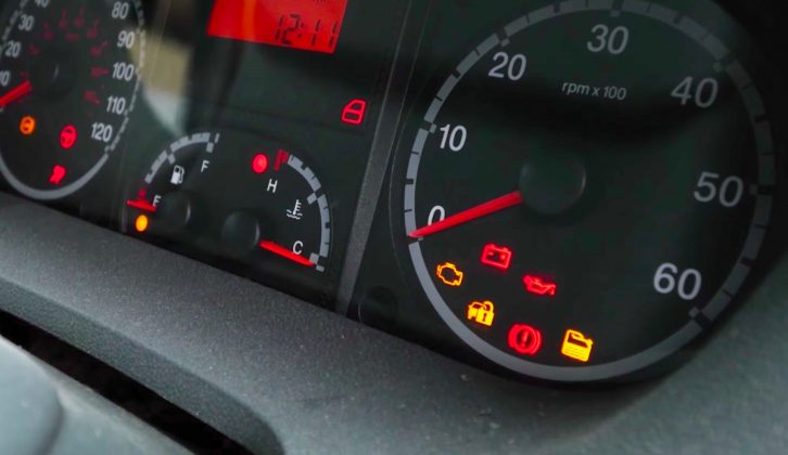 Ensure that all dashboard lights go out after start-up – an ABS or airbag warning could result in a fail