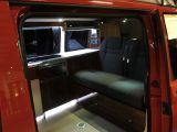 Changes have been made inside this Jöbl VW camper van, which has a water heater and a two-burner hob
