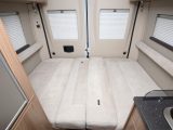 The rear double bed in the Autocruise Select 184 is very easy to make up and is spacious and comfy, but there’s a distinct lack of power sockets back here