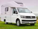 The slick GRP bodyshell sits well with the Volkswagen T6 base vehicle – the Micros-Plus is priced from £62,000 OTR