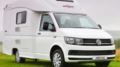 The slick GRP bodyshell sits well with the Volkswagen T6 base vehicle – the Micros-Plus is priced from £62,000 OTR