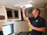 Back inside the motorhome, all blinds and vents were checked over, before being lubricated