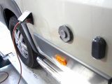 The camper van was connected to mains power so its appliances could be checked
