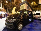 This rising-roof camper van from Jöbl's made its debut at the Glasgow show