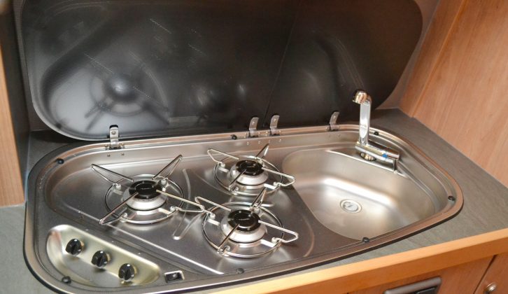 There's a three-burner gas hob and you get a Cramer oven