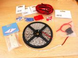 Begin by gathering your components – the LED strip lights are on the roll
