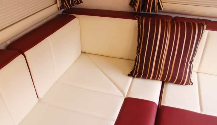 With no buttoning, spray glue was used to give the best flat finish to the seating – what an improvement!