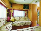 Here you can see the rear U-shaped lounge in a 2002 Swift Kon-Tiki 645