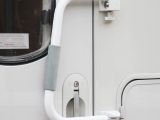 Entrance doors on coachbuilts, especially elderly ones, are frequently compromised – an additional, lockable ‘D’ handle such as this Fiamma item boosts security, as well as helping the less mobile