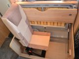 Lift the two parallel settees in the front lounge to reveal a pair of travel seats