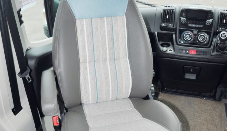 The cab seats are trimmed in leather and the upholstery is high quality