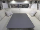 Relax in the large, triple-aspect rear lounge of this Bailey motorhome, that converts into a huge double bed!