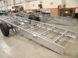 These near-complete chassis are awaiting union with their cabs