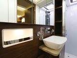 We’ve seldom seen such an impressive washroom in a motorhome, this look and feel is straight out of an upmarket boutique hotel