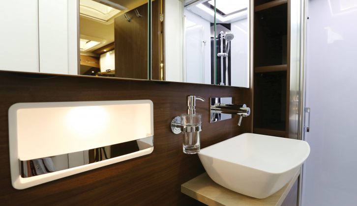 We’ve seldom seen such an impressive washroom in a motorhome, this look and feel is straight out of an upmarket boutique hotel