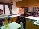 You might be surprised at how bright and modern this motorhome's interior is