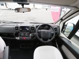 The dash has a practical, unfussy design, and while the Boxer always used to offer the benefit of steering wheel-mounted audio and phone controls, now it has the Ducato’s cup holders, too