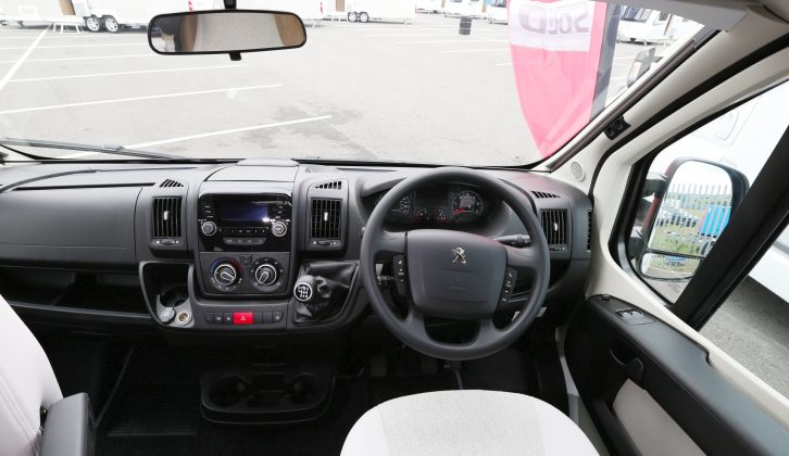 The dash has a practical, unfussy design, and while the Boxer always used to offer the benefit of steering wheel-mounted audio and phone controls, now it has the Ducato’s cup holders, too