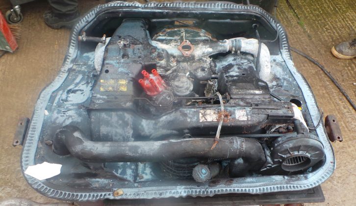 The extent of the damage after Wilma's recent fire was clear with the engine removed