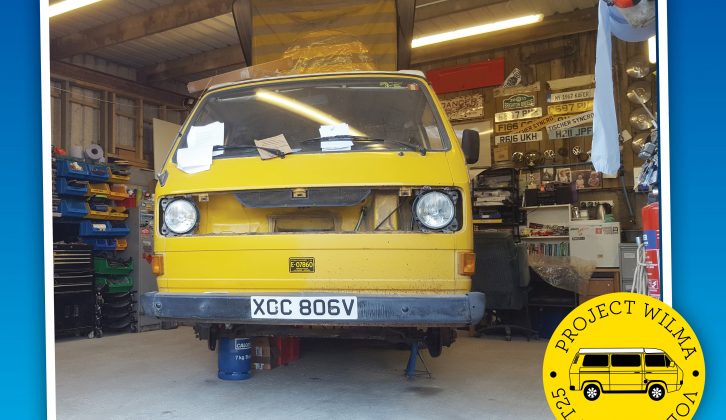 Our project VW camper van is spending time in East Sussex, so the experts can get to work on her