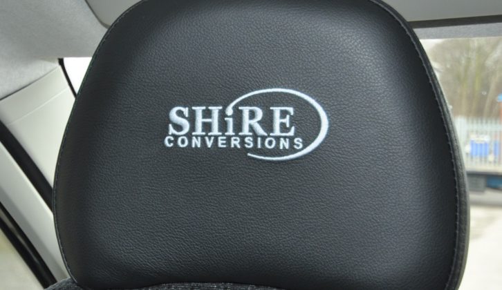 The leather-trimmed cab seats carry smart Shire logos on their headrests