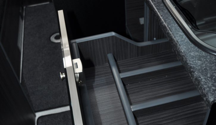 There's a built-in cutlery drawer in the Black Edition's kitchen
