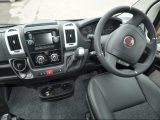 The smart Fiat Ducato cab with an automatic transmission – read more in the Practical Motorhome Shire Phoenix ML Black Edition review