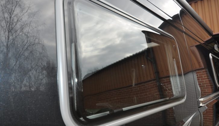 The flush-fitting windows give this motorhome a very polished, high-end appearance