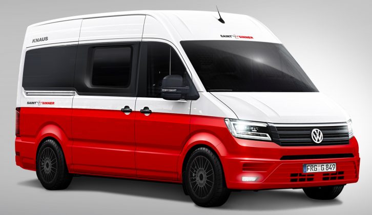 Knaus claims to be the first mainstream converter to be putting VW Crafter-based ’vans into production with its 'Saint and Sinner'