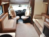 With the slide-out fully extended, there is a huge amount of room in this motorhome – perfect for stretching your legs out