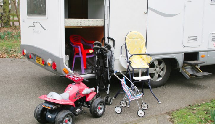 Young families can quickly and easily find they overload their ’van, so be careful when deciding what to take on your holidays