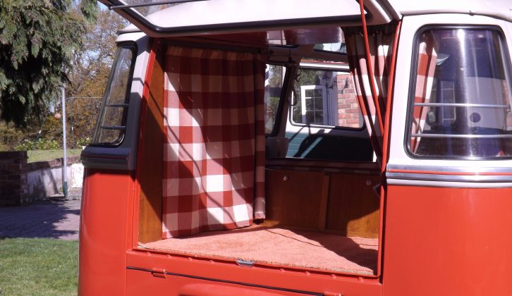 Great care was taken to ensure genuine, original parts were used in the restoration of this classic camper van
