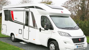 The 2017 Bürstner Lyseo t 744 is 7.49m (24" 7') long and has quite a large rear overhang – it costs £49,495 OTR, £56,152 as tested