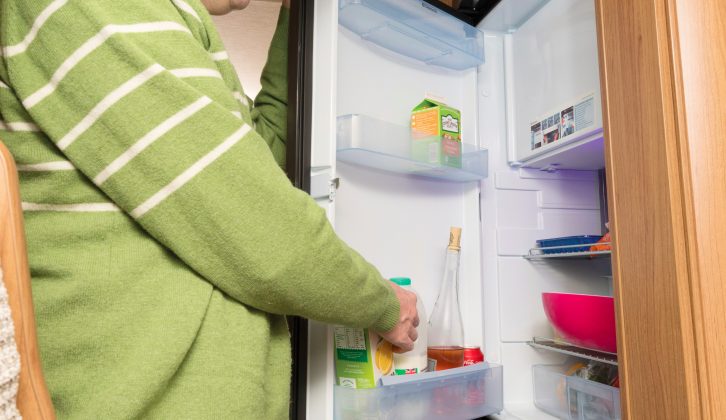 The main fridge has a 175-litre capacity and separate cool drawer underneath it
