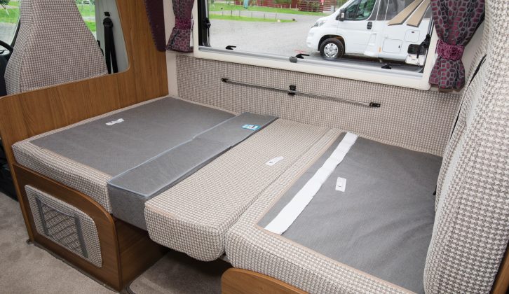 The Scout's middle double bed is easy to make up, with just one infill, but is really only for children