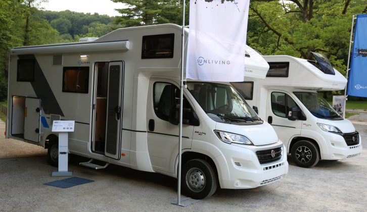 The two A Series models in the 2018 Sun Living range are the A 75DP (left) and the A 70DK