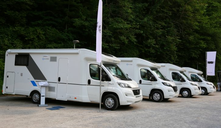 Here are four of the six S Series ’vans: the S 75SL, the S 70SP, the S 70SC and the S 65SL (left to right)