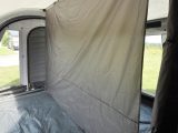 The central divider in this drive-away motorhome awning from SunnCamp is easily put up or taken down