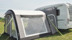 These motorhome awnings have luminous guylines for additional visibility after dark