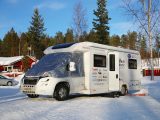 It was quick and easy to pitch our Bailey motorhome at Ivalo River Camping