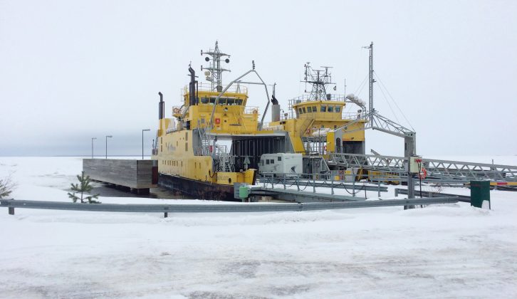 This motorcaravanner decided to take the Hailuoto ferry, rather than brave the ice road