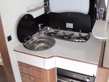 The low-profile Pacific models now have more kitchen worktop space than before – although it is still tight compared to some British-built motorhomes