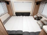 The lower double bed is quick and easy to assemble