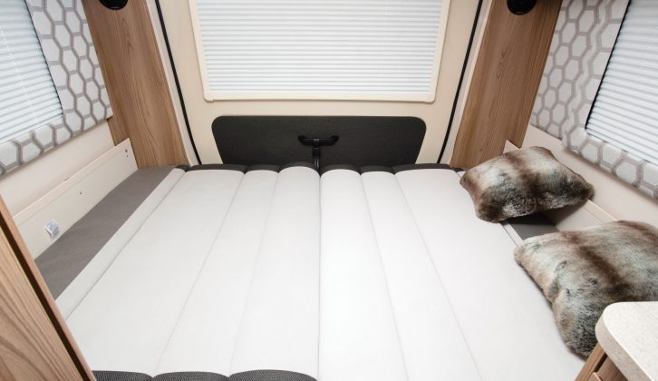 The lower double bed is quick and easy to assemble