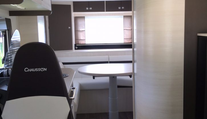 The rear lounge of the new Chausson 711 could prove popular with British motorcaravanners