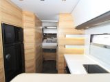 The kitchen is behind the lounge and while some motorhomes offer form or function, this ’van delivers both, in abundance