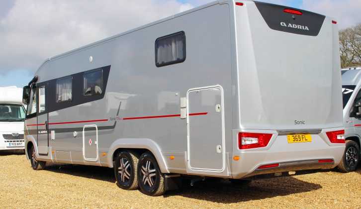 This is the only tandem-axle model in the Adria motorhomes range
