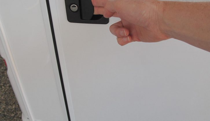 The garage doors on all new-season Dethleffs motorhomes have been redesigned to make them easier to open with one hand