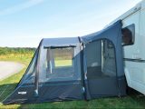 The tunnel door is large, with easy access to the tent or the ’van